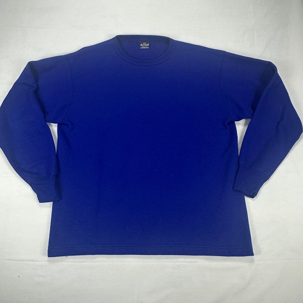 Duofold Women's Large Blue Thermal‎ Long Sleeve Base Layer Shirt Crewneck